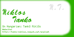 miklos tanko business card
